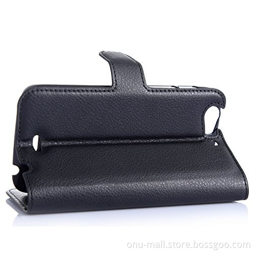 China Factory Magnetic Wallet Style Flip PU Leather Case for Wiko Darkfull Cover with Card Slots